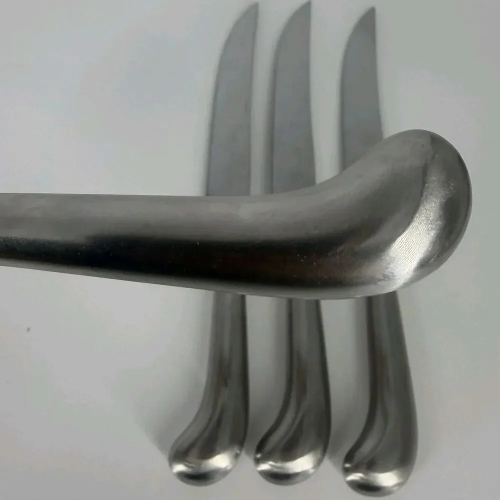 4X SK Cooper Bros QUEEN ANNE Stainless Steak Knives England Pistol Grips